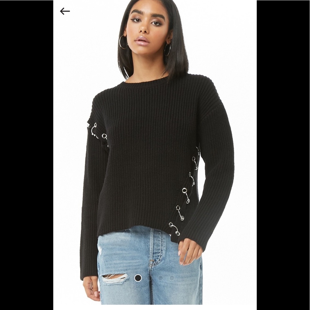 f21 black knit sweater! running out fast!!
